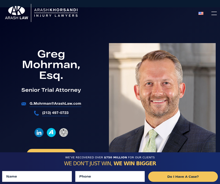 Greg Mohrman, Esq. Senior Trial Attorney